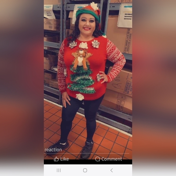 No Boundaries Christmas Ugly Sweater size 3X Holidays Reindeer - Picture 4 of 4